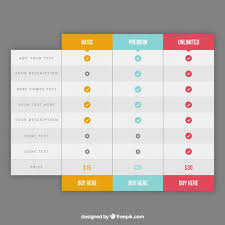 Most Popular Creative Table Chart Design 2019