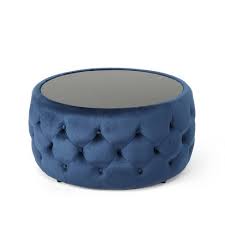 Perfectly at home in traditional or coastal aesthetics, it is crafted from 100% jute, and filled with poly beads. Chana Glam Coffee Table Ottoman Blue Christopher Knight Home Target