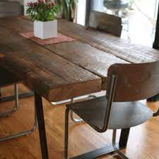 Mesas De Hierro Y Madera Dura Estacionada 3 900 00 Wood Dining Table Rustic Wood Dining Room Table Reclaimed Wood Dining Table
