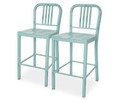 Glitzhome Vintage Mint Green Metal Counter Chairs 2 Pack Big Lots Metal Counter Stools Counter Bar Stools Retro Bar Stools