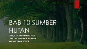 Pilih jawapan yang paling tepat. Nota Geografi Tingkatan 3 Kssm Bab 10 Sumber Hutan Youtube