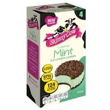This is a taste test/review of the skinny cow cookies 'n cream ice cream sandwiches. Skinny Cow Ice Cream Cookie Creamy Mint The Grocery Geek