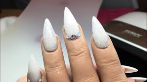 Like the stiletto nails, almond nails need to be pinched on the sides while it dries. Remake Of My Acrylic Nails White Almond Acrylics Sandra The New Realistic Hand Youtube