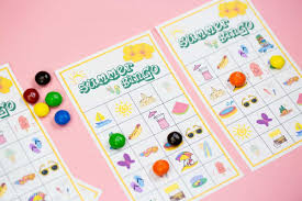 These cards feature large 1/2 inch numbers for easy viewing and are printed on a 5 1/2 inch high x 5 inch wide coated light weight cardboard stock. Summer Bingo Game With Free Printables