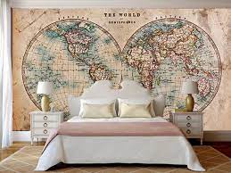 Try something new to make the room just your style. World Map Wall Decorating Ideas 50 Interior Designs In Different Styles