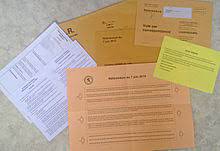 A layperson wouldn't know what to do with a block code [you get that when you send an. Postal Voting Wikipedia