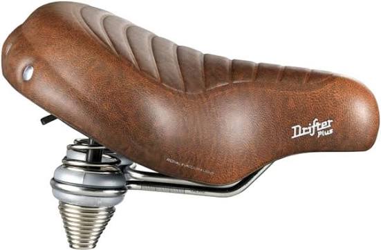 Saddle - Comfort - Suspension - L - Brown