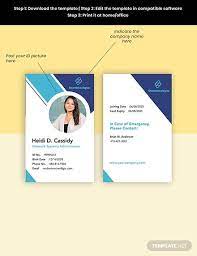 At the spot, your id design would be ready! Free It Services Company Id Card Template Illustrator Word Apple Pages Psd Pdf Template Net Id Card Template It Services Company Company Id