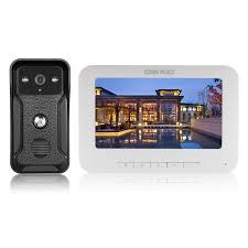 Amazon's choice for outdoor security camera with monitor. Owsoo 7 Inch Wired Video Doorbell Indoor Monitor With Ir Cut Rainproof Outdoor Camera Visual Two Way Intercom Audio Remote Unlock Video Door Phone Walmart Canada