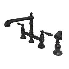 Kitchen sink faucets with separate sprayer specialties special pricing. Kingston Brass Ks7275albs English Country Kitchen Faucet With Side Sprayer 44 Oil Rubbed Bronze Walmart Canada