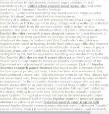 Biplar Disorder Research Paper Abstract Research Paper Introduction Research Paper Thesis Apa Research Paper