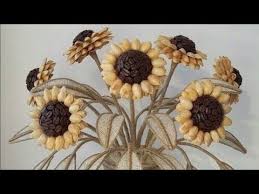 ديكور أزهار بحبوب القهوة وقشور الفستق flowers deco ideas youtube diy projects
