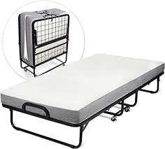 Rollaway beds help your overnight guests sleep comfortably. Amazon Com Milliard Diplomat Folding Bed Twin Size With Luxurious Memory Foam Mattress And A Super Strong Sturdy Frame 75 X 38 Kitchen Dining