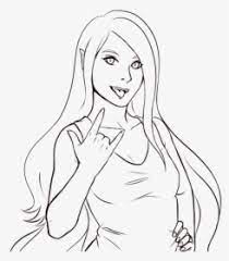 Adventure time with finn and jake. Adventure Time Marceline Coloring Pages Marceline Adventure Time Coloring Hd Png Download Kindpng