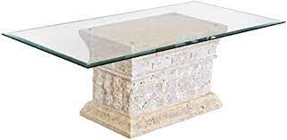 Others are lean and functional pieces. Marina Coffee Table With Fine Mactan Stone Base And Tempered Glass Top Amazon De Kuche Haushalt
