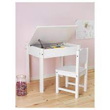 Sundvik Bureau Enfant Blanc 60x45 Cm Materiau Durable Ikea