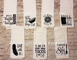 Flour Sack Towels Funny Kitchen Decor Funny Kitchen Towels Etsy Funny Tea Towels Kitchen Humor Flour Sack Towels