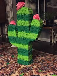Diy Cactus Pinata Party Decorations Party Games Pinata Cactus Party Decor Mexican Party Theme Cactus Party