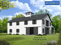 Black And White Barn Style House Barn Plan 37 101 Modern Barn House Pool Barn House Barn Style House
