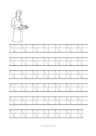 Free Printable Tracing Letter N Worksheets For Preschool Letter N Worksheet Tracing Worksheets Preschool Writing Practice Worksheets