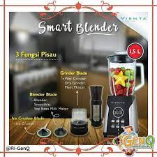 Smart Blender Dari Vienta Dilengkapi Dengan 3 Pisau Yaitu Blender Blade Grinder Blade Dan Ice Crusher Blade Pisau