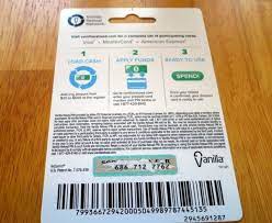 Vanilla gift card picture front and back. Vanilla Reload Cards Million Mile Secrets
