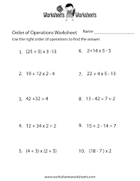order of operations practice worksheet worksheets worksheets