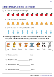 Ordinal numbers and months match up cards. Ordinal Numbers And Positions Worksheets