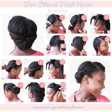 Celebrating Our Natural Kinks Curls Coils Tutorial Two Strand Twist Updo For Natural Hair Natural Hair Tutorials Two Strand Twist Updo Hair Styles