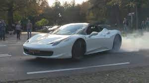 During ferrari finali mondiali 2005, the end of the last lap of rubens in a ferrari f1.enjoy the burn out. Ferrari 458 Going Crazy Insane Burnout Loud Revs And Accelerations Youtube