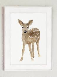 Fawn Illustration Brown Animal Art Print Deer Nature Forest Etsy Huisdier Kunst Kunstdruk Kunst Ideeen