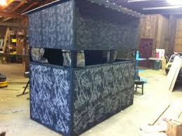 The roof has a lean to shape so it is super easy to build. Shoot House Hunting Blinds Deer Hunting Blinds Deer Feeder Diy