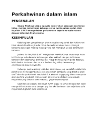 Sebagai contoh, sekiranya seorang muslim melayu berkahwin dengan seseorang yang berbangsa inggeris yang pada asalnya merupakan penganut. Pengenalan Perkahwinan Dalam Islam