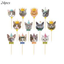 Check spelling or type a new query. 61pcs Cat Birthday Decoration 14 Pcs Cat Face Birthday Banner With 24 Pcs Puppy Cupcake Toppers 9 Pcs Hanging Swirl Decorations 12 Pcs Kraft Paper Bags 2pcs Stickers For Kittentheme Kids Birthday Party Toys