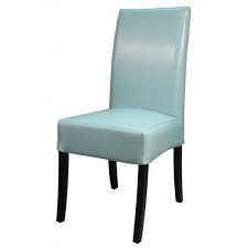 Marlin blue leather side chair. Valencia Bonded Leather Side Chair