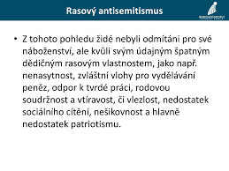 Nenávist k židům existovalo v různých společnostech: Antisemitismus Jan Lachman Ppt Stahnout
