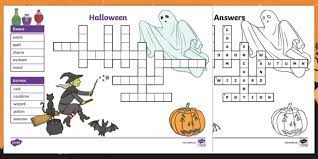 Free to roam solution:loose solve more clues … Halloween Crossword Teaching Resource Twinkl