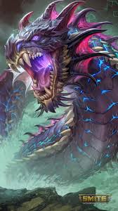 Jörmungandr the world serpent is stated to be long enough that he can encircle all of midgard. Smite