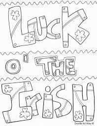 After all, who doesn't like an excuse to drink green beer, eat good food, and have a great time with your friends? St Patricks Day Coloring Pages Doodle Art Alley