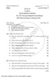 Contents network theory, control system, electronic devices and circuits, analog electronic circuits signals and systems. Advanced Digital System Design 2017 2018 B Sc Electronic Science Semester 5 Tybsc 2013 Pattern Question Paper With Pdf Download Shaalaa Com