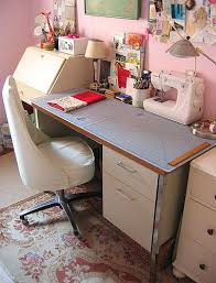 New Old Desk Chair Sewing Office Room Old Desks Sewing Rooms
