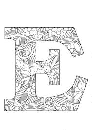 Letter E Floral Coloring Pages Letter Stencils Alphabet Coloring Pages