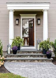 16 Inviting Transitional Entrance Designs You Need To See Front Porch Steps Porch Steps Front Porch Design