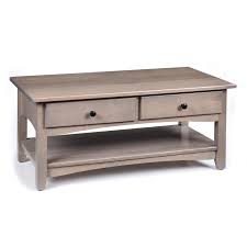 Available in custom sizes and woods including maple, oak, walnut 2 drawers and a lower shelf will help you keep the top of your coffee table clear for coffee, drinks or just putting your feet up. Qw Amish Modern Shaker Coffee Table Quality Woods Furniture