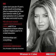 Our next #WomeninCyber is Stefanie Drysdale, Vice President