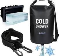 Alaskey® Ice Bath Shower - Hot or Cold Shower Bag with Ice Block - Your  Portable Cold Shower System, Ideal for Camping Shower, Cold Therapy  Routine, ...