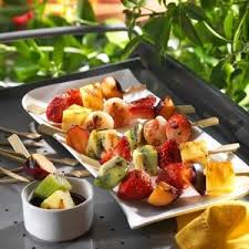 Recette Brochettes De Fruits Grilles Recette Brochette Fruits Brochette Recette Brochette