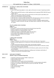 Recent graduate in mechanical engineering with new resume format. Laboratory Engineer Resume Samples Velvet Jobs