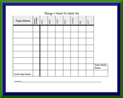 Blank sticker chart free printable. Free Printable Behavior Charts For Teens And Tweens