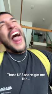 (Man in a uniform walks by) Me:🫦 . . . . . #ups #shortshorts #package  #delivered